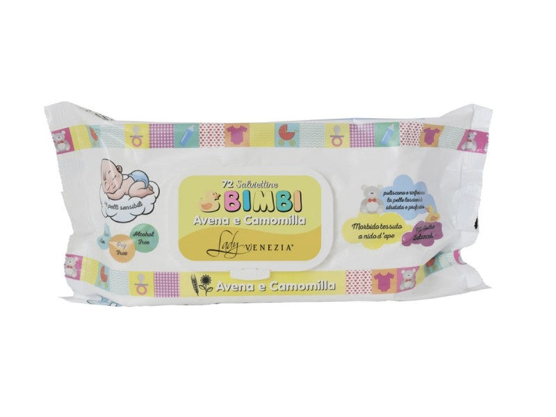 Salviettine Baby Avena e Camomilla – 72 PZ Con Flap