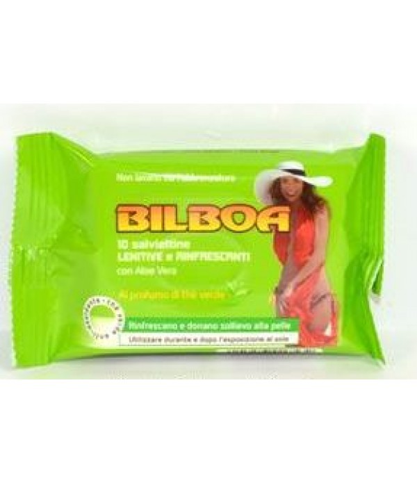 Bilboa Salviettine Lenitive e Rinfrescanti Con Aloe Vera 10 Pz