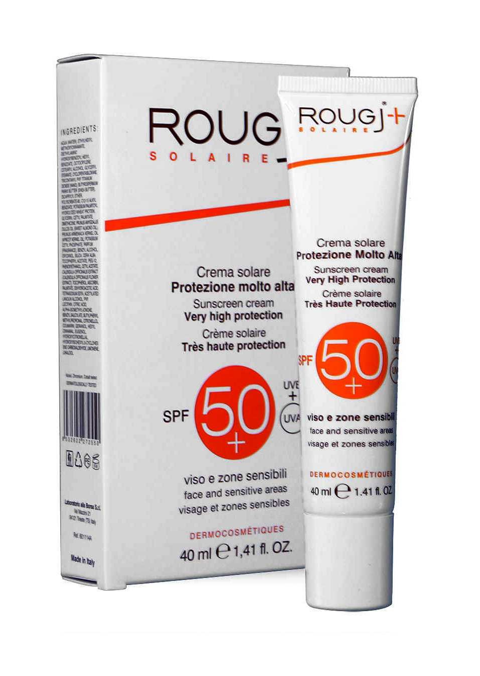 Rougj Crema Solare Protezione Viso e Zone Sensibili SPF 50+
