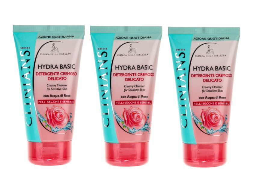 Set Da 3pz. Clinians Gel Detergente Cremoso Delicato Pelli Secche e Sensibili 150 ml