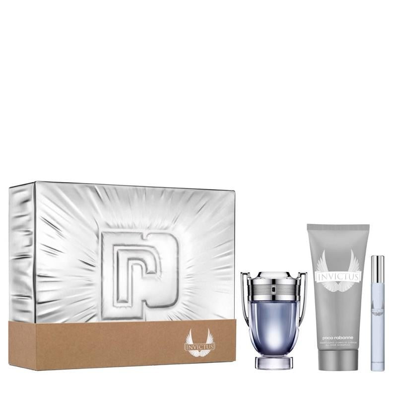 Paco rabanne invictus edt 100 ml & deo spray 150 ml & edt. 10 ml. Cofanetto