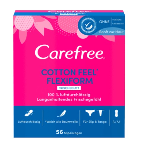 Carefree Salvaslip Flexiform in Cotone 56 pz