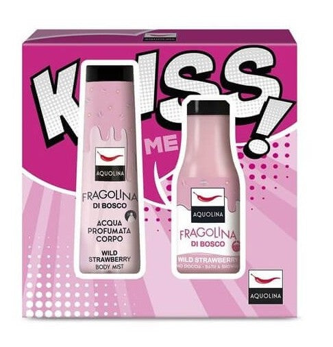 Aquolina Conf. kiss Me! Bagno Doccia 125 ml + Acqua Corpo 150 ml Fragolina di Bosco