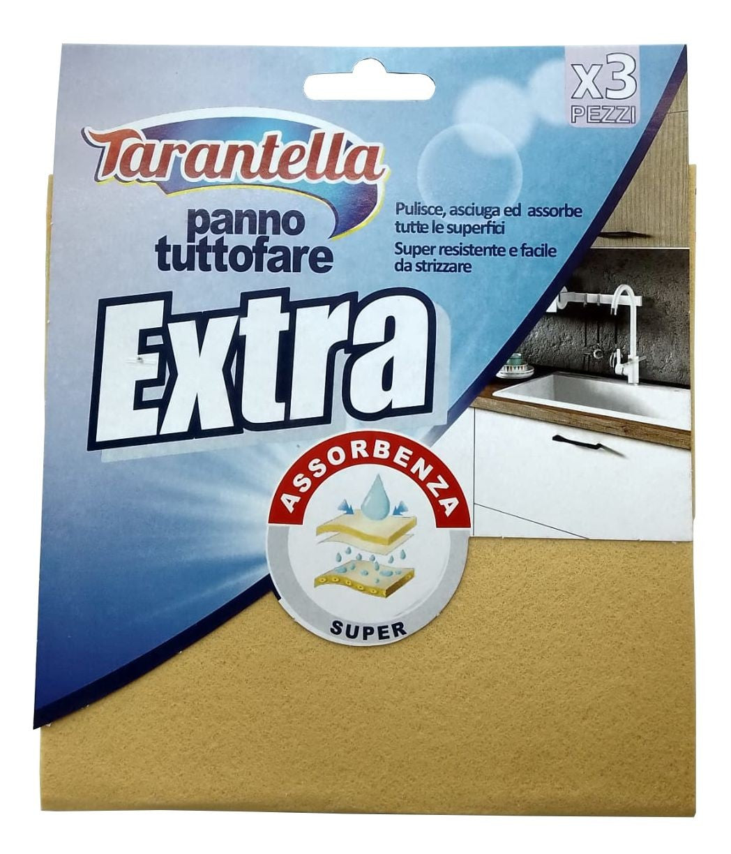 Tarantella Panno Tuttofare Tris Super assorbenza 38X38