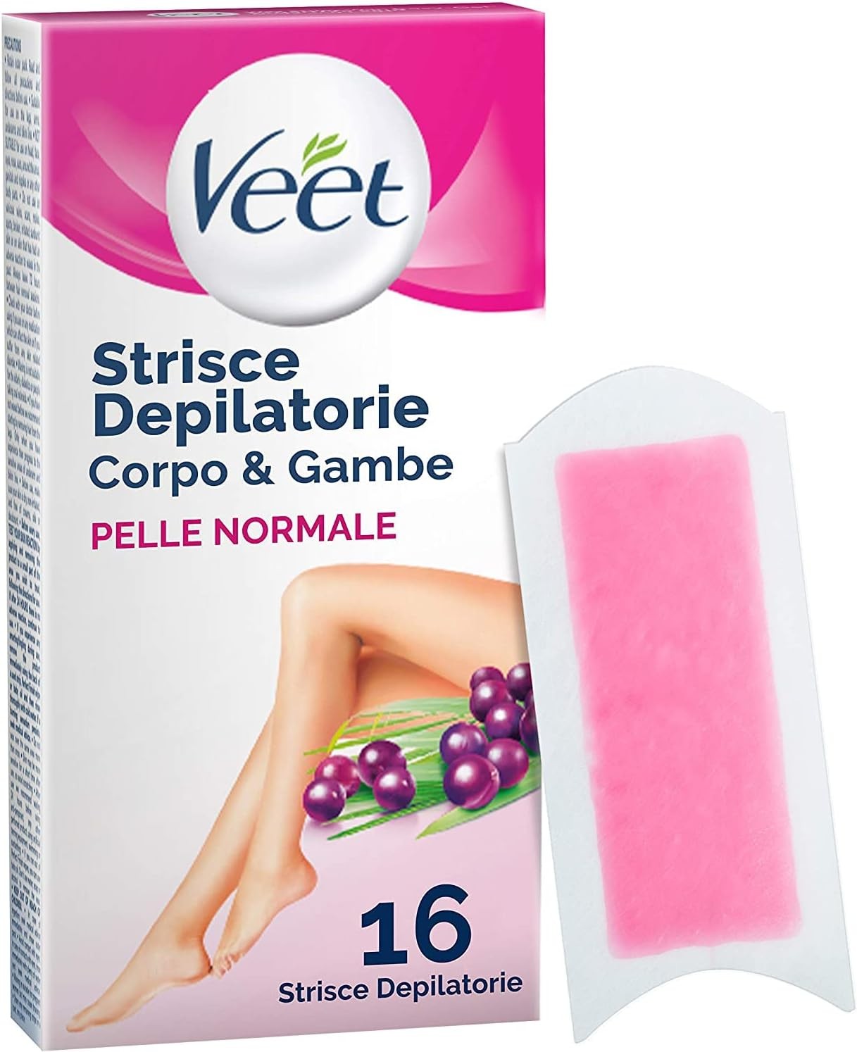 Veet Easy-Gel Strisce Depilatorie Gambe Corpo Parti delicate 16 Strisce