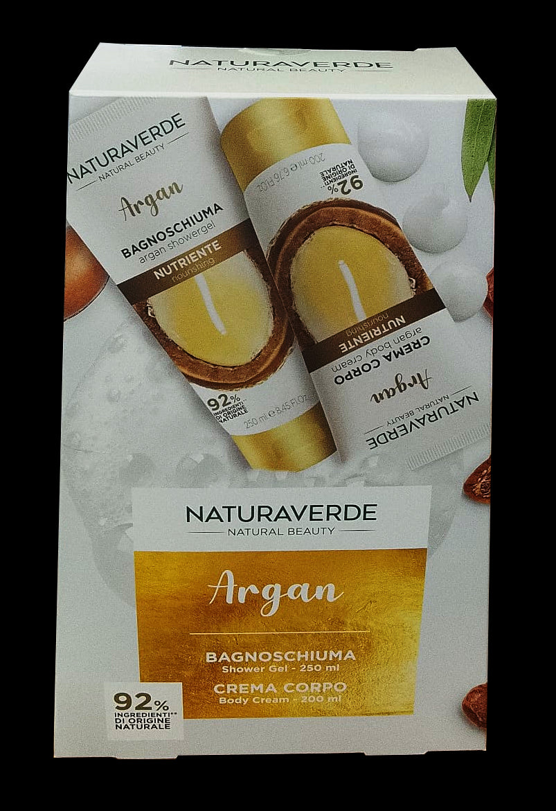 Naturaverde Natural Argan Conf. Bagnoschiuma 250 ml & Crema Corpo 200 ml.