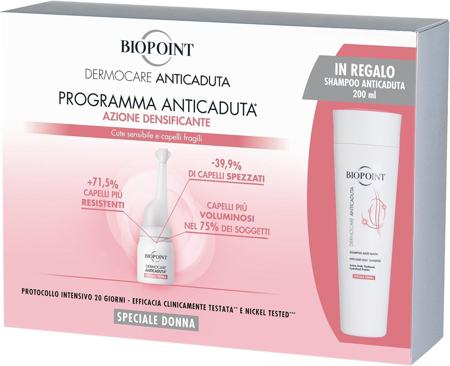 Biopoint Conf. Programma Anticaduta Donna Fiale + Shampoo