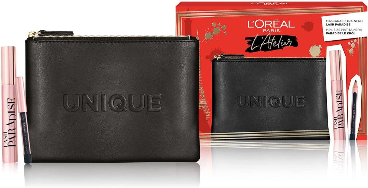 L'Oreal Kit Mascara Paradise Nero & Matita & Pochette