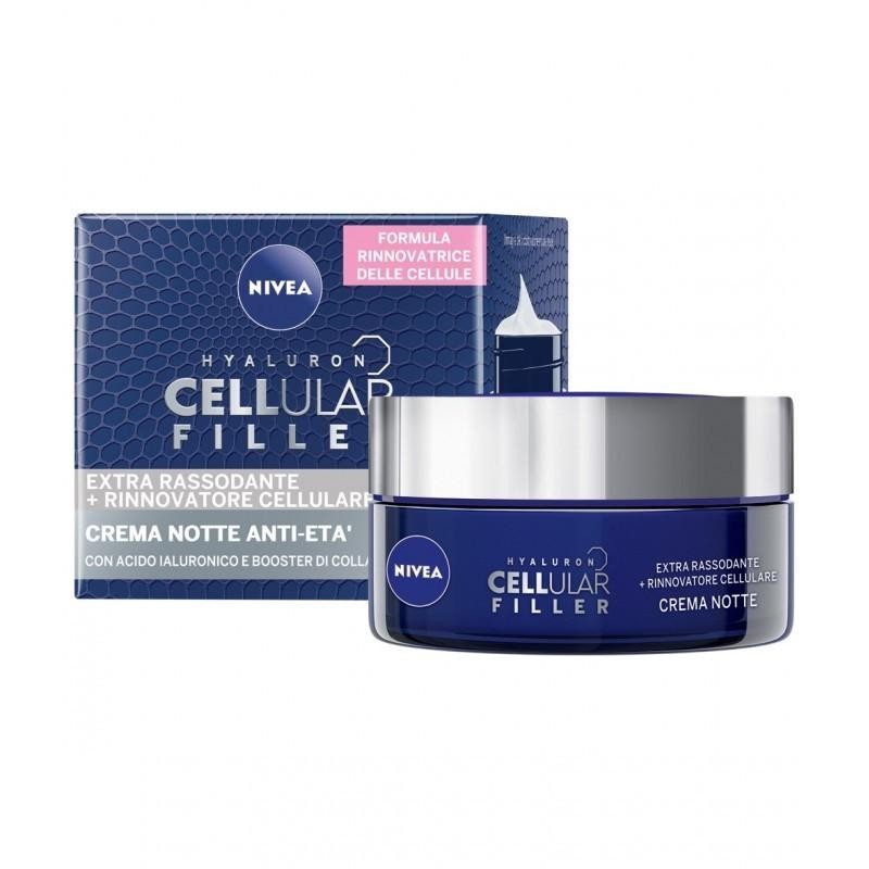 NIVEA Anti Age Crema Hyaluron Cellular Filler Extra Rassodante Notte 50 ml