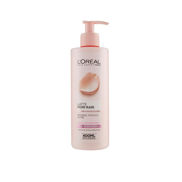 L'Oreal Latte detergente fiori rari P. Secca 400 ml.