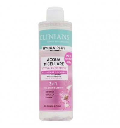 Clinians Acqua Micellare Hydra Plus 3in1 pelli sensibili 400 ml