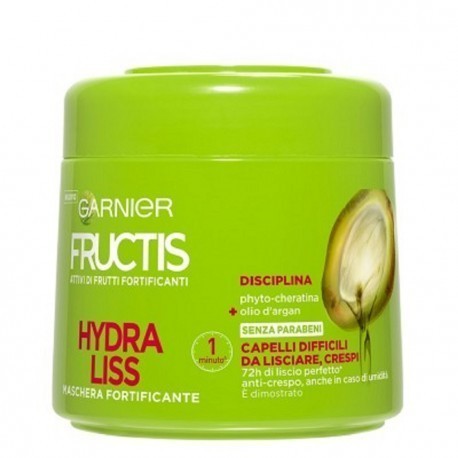 Garnier Fructis Hydra liss maschera per capelli difficili da lisciare, crespi 300 ml