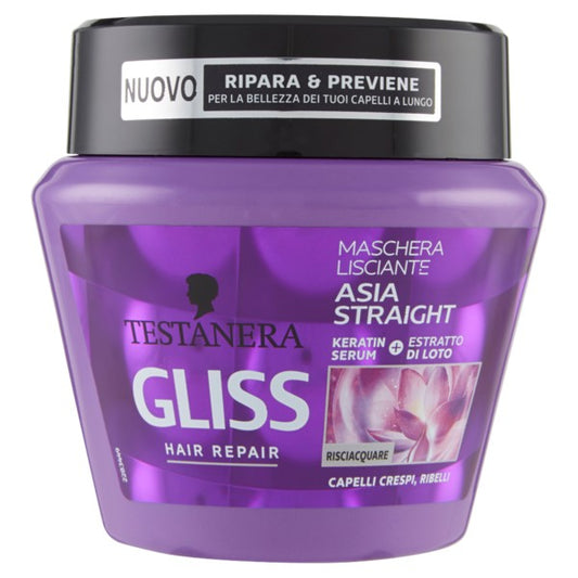 Testanera Gliss Hair Repair Maschera Lisciante Asia Straight 300 ml
