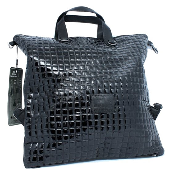 Borsa Multiuso Shopper - Zaino Con  Lato In ecopelle e l'altro In PU Lucido cod.61997