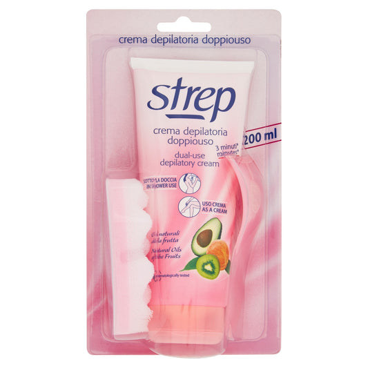 Strep Crema Depilatoria Doppio uso Sotto La Doccia 200 ML.