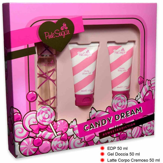 Aquolina Conf. Pink Sugar Candy Dream Edt. 50 ml. & Body & Bsh
