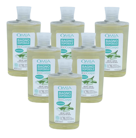 Set Da 6 pz. Omia Bagno Doposole Aloe Vera 400 ml Idratante