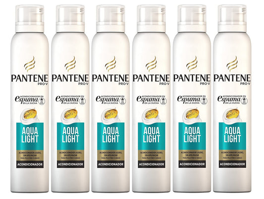 Set Da 6 pz. Pantene Pro V Balsamo In Mousse Aqua Light 180 ml