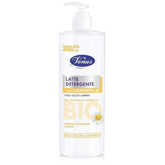 Venus Latte Detergente viso occhi Labbra Camomilla 400 ml
