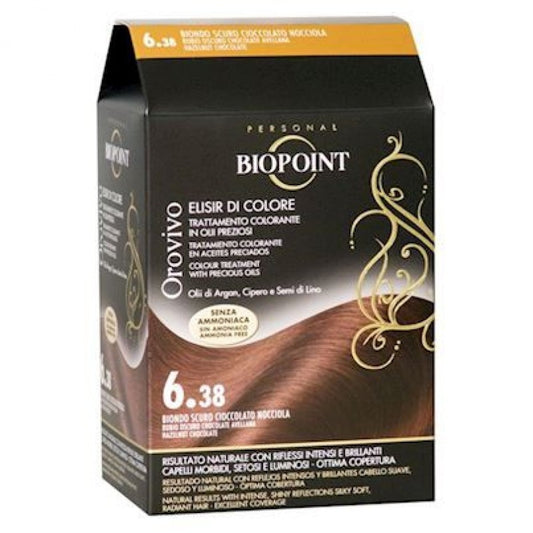 Biopoint Orovivo Elisir Di Colore 6.38 Biondo Scuro Cioccolato nocciola