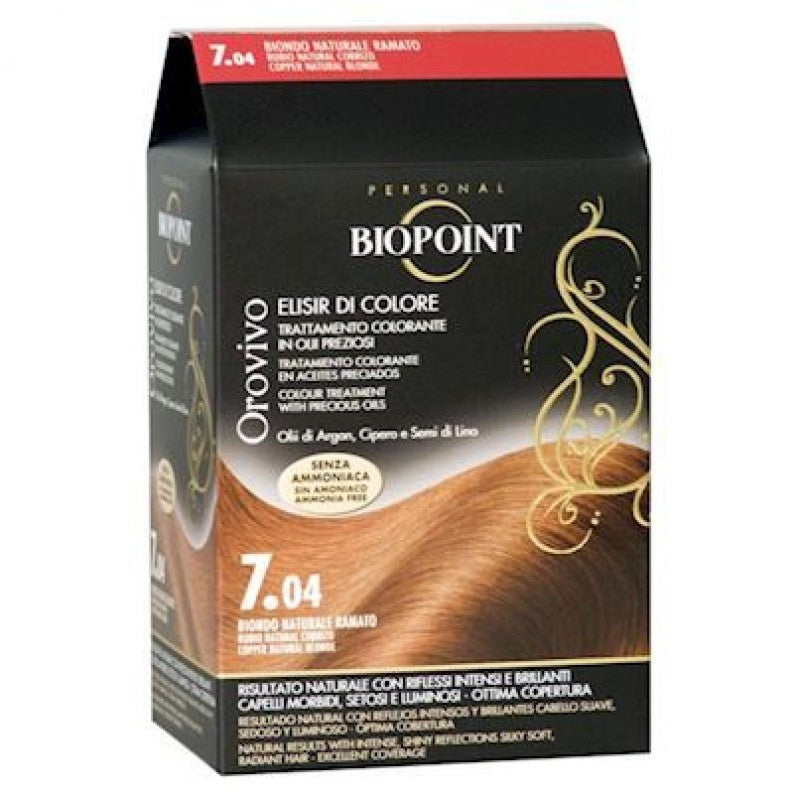 Biopoint Orovivo Elisir Di Colore 7.04 Biondo Naturale Ramato