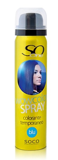 So One Wow Color Spray Blu Colorante Temporaneo Capelli 75 ml