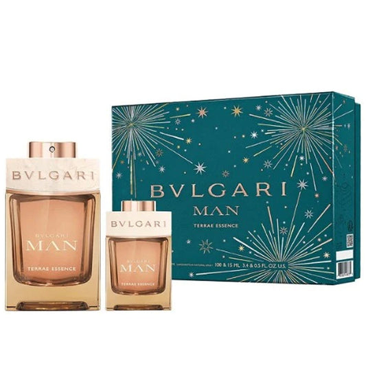 Bulgari Man Terrae Essence  Parfum 100 ml. & mini edp. 15 ml. Cofanetto