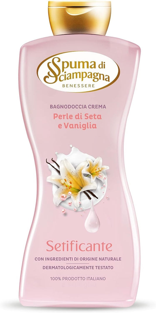 Spuma Di Sciampagna Bagnodoccia 650 ml. Setificante Seta Vaniglia
