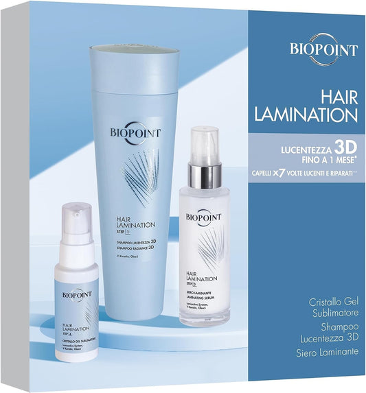 Biopoint Conf. Hair Lamination Shampoo Lucentezza 3D + Cristallo Gel + Siero Lamination