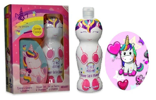 Be A Unicorn Conf. Shower Gel & Shampoo 1D + Spugna Da Bagno