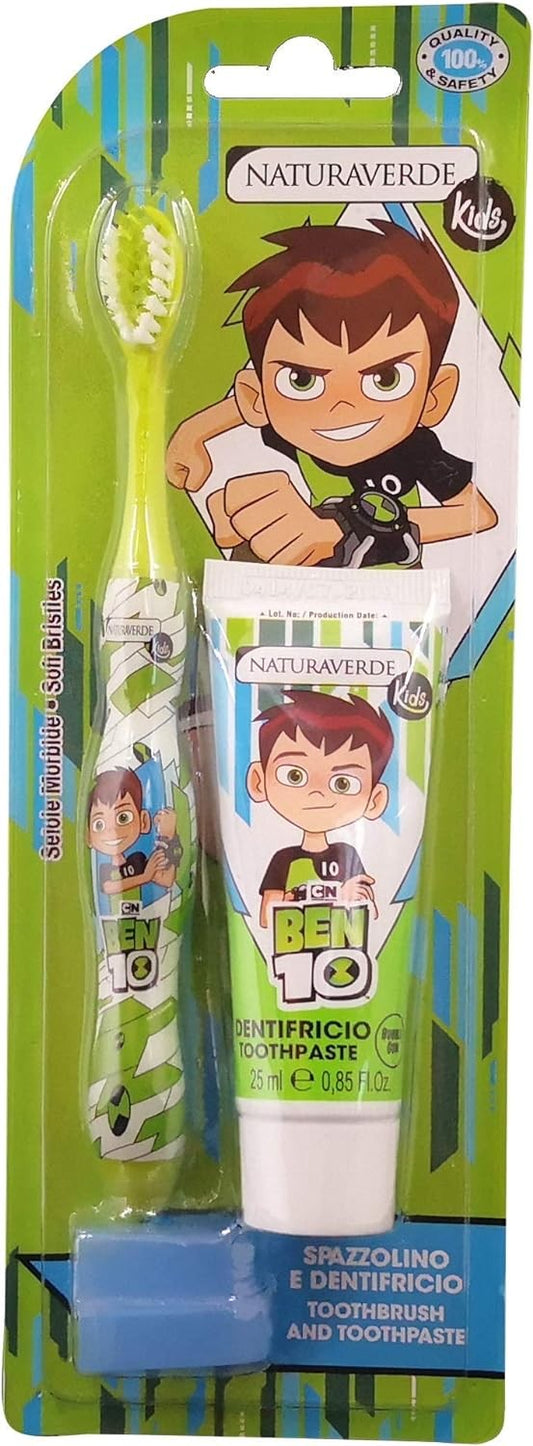 Ben10 Spazzolino Con Cappuccio + Dentrificio 25 ml