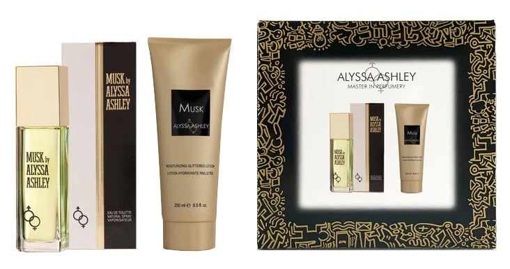Alyssa Ashley Conf. Musk Edt 50 ml. + Body Lotion Glitter 250 ml