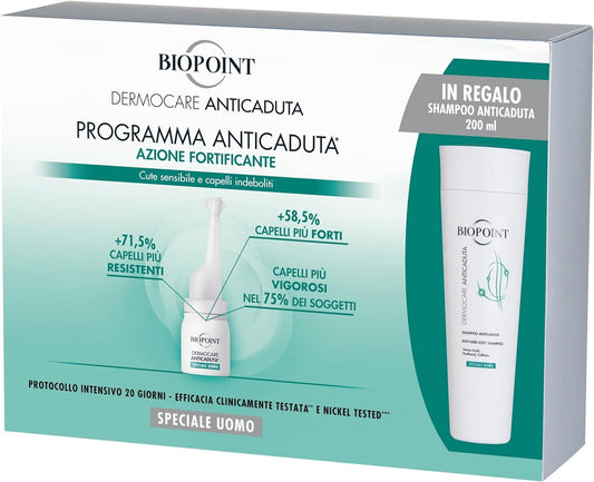 Biopoint Conf. Programma Anticaduta Uomo Fiale + Shampoo