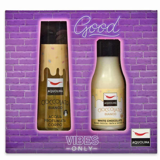 Aquolina Conf. Acqua Corpo 150 ml  Cioccolato Bianco +Bsh. 125 ml.