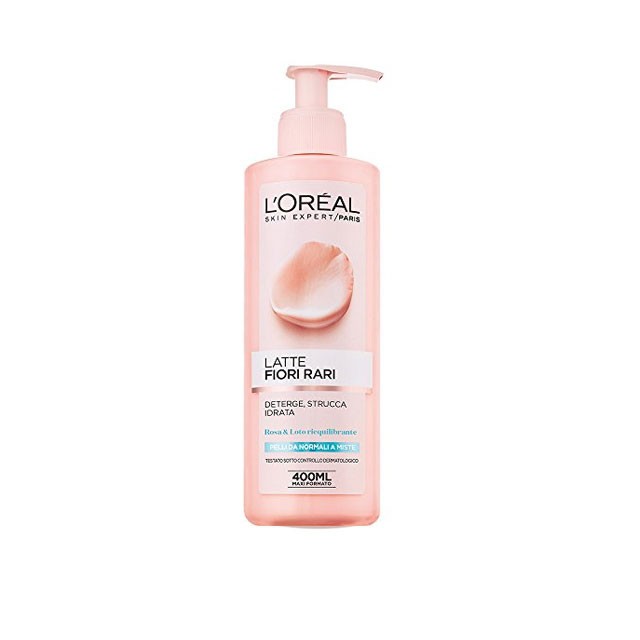 L'Oreal Latte detergente fiori rari P. Normali 400 ml.