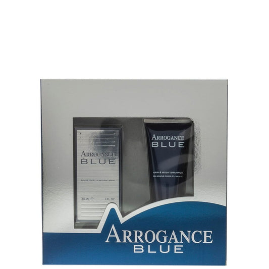 ARROGANCE BLUE COFANETTO EDT 30 ML VAPO + DEO SPRAY 150 ML.