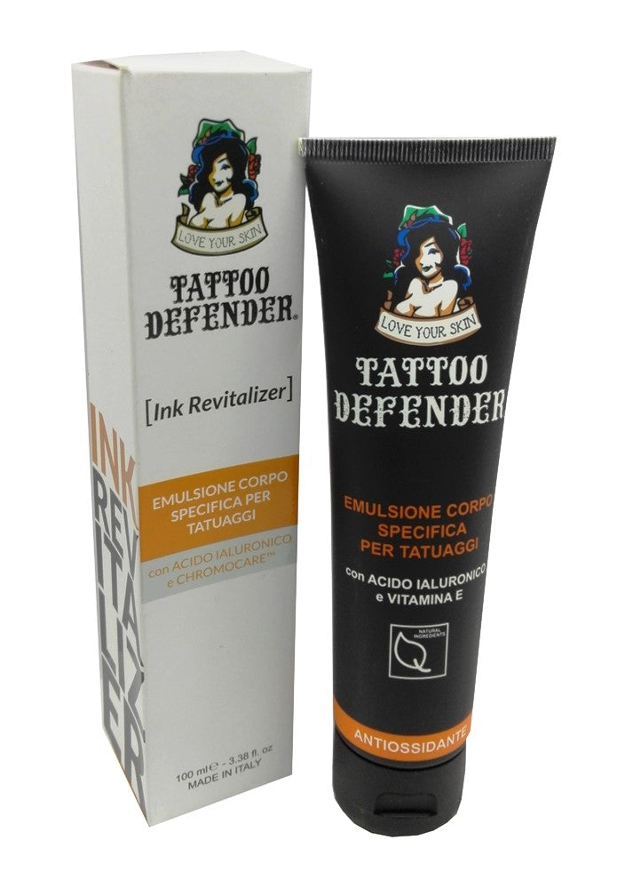 Tattoo Defender Ink Revitalizer 100 ml Emulsione Corpo Specifica Per Tatuaggi