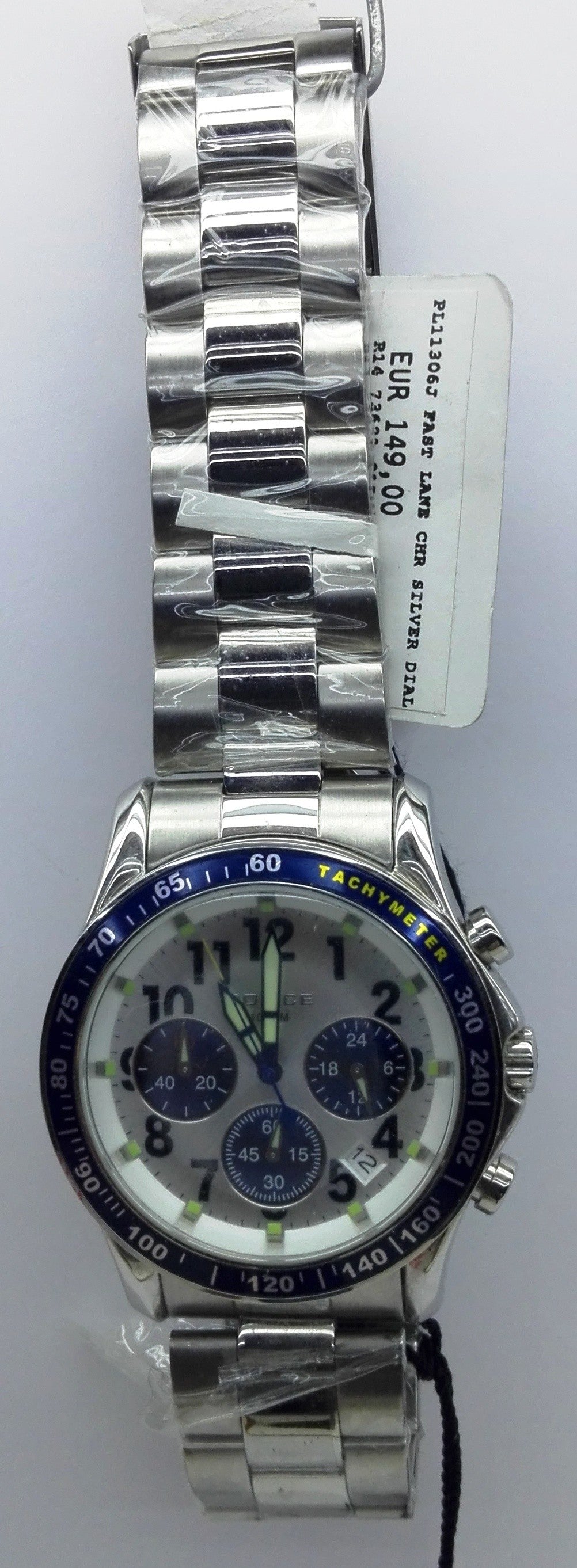 Police Orologgio PL11306JS/04M Fast Lane Quadrante Argento Cinturino Acciaio